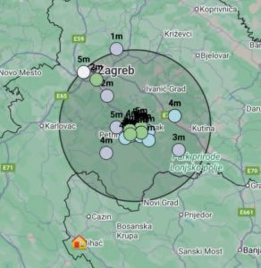 Upravo zemljotres blizu Siska