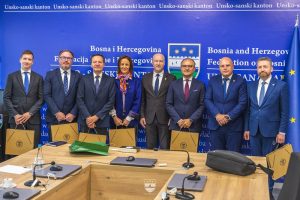 Luigi Soreca sa ambasadorima EU i diplomatskim predstavnicima zemalja članica EU u posjeti USK