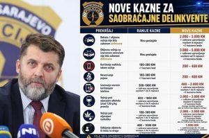 Ovo su nove saobraćajne kazne u Sarajevu: Nevezanje pojasa i korištenje mobitela u vožnji platit ćete i 400 KM